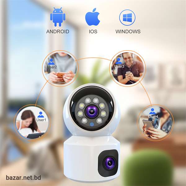 4G SIM Supported Dual-Lens CC Camera - 360° Smart Security (No WiFi Needed)