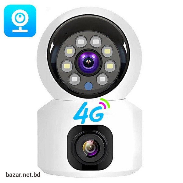 4G SIM Supported Dual-Lens CC Camera - 360° Smart Security (No WiFi Needed)
