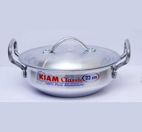 Kiam Wok Pan with Metal Handle - 22 cm