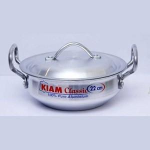 Kiam Wok Pan with Metal Handle - 22 cm