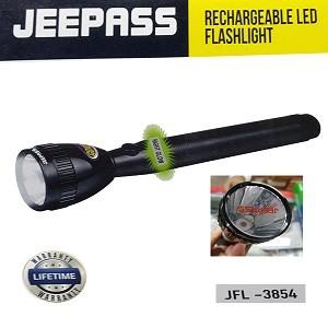 JEEPASS JFL-3854 Aluminium Rechargeable LED Flashlight - Black