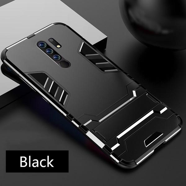 Xiaomi Redmi 9 / Xiaomi Redmi 9 Prime / Poco M2 Luxury Iron Man Hard Armor and Soft Silicone TPU Frame Phone Cover
