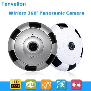 WiFi IP Camera V380-S Wireless CCTV Camera for Home Security - Black