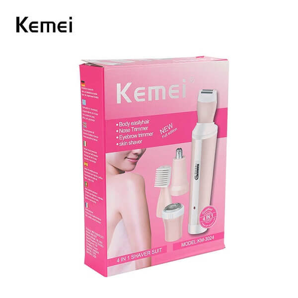 Kemei-3024 Female Face Epilator Hair Removal Kit Bikini Shaver